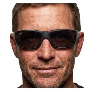 Maui Jim Wassup Men Sunglasses Italy Polarized Charcoal Wrap